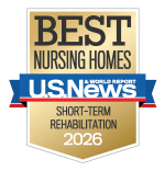 U.S. News Award badge 2022-2023 Best Nursing Homes: Short-term Rehabilitation