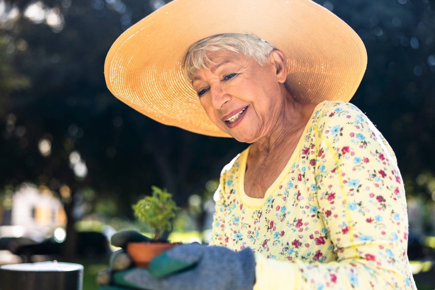 woman gardening