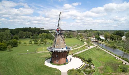 windmill at freedom village in holland mi