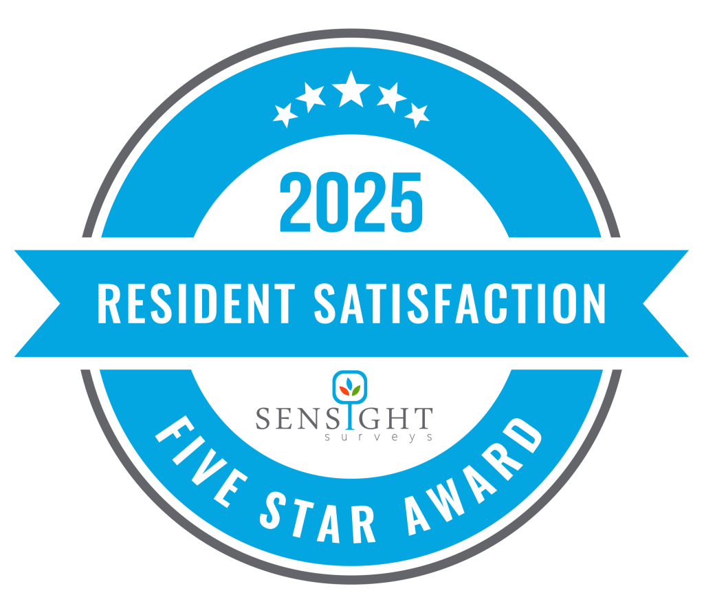SenSight 2025 Resident Satisfaction Award badge